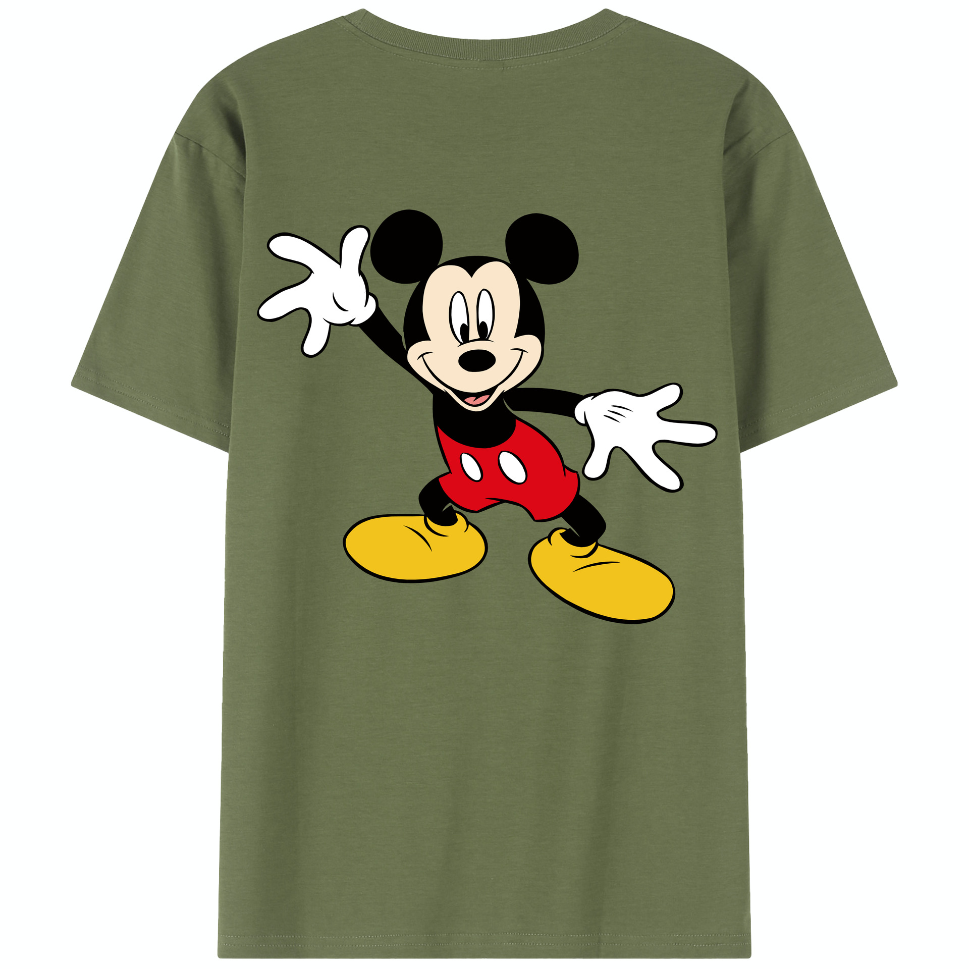 （画像用） ミッキーマウス Mickey Mouse 綿100％半袖Tシャツ（背面プリント）